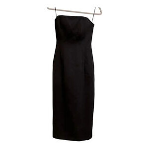 NWT A.L.C Elizabeth Strapless Midi Dress In Black |‎ Size 0